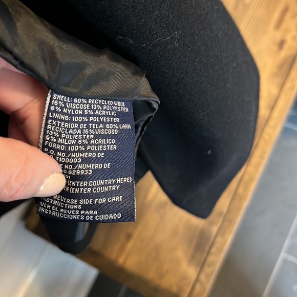 Black Wool Pea Coat - M - Picture 5 of 5